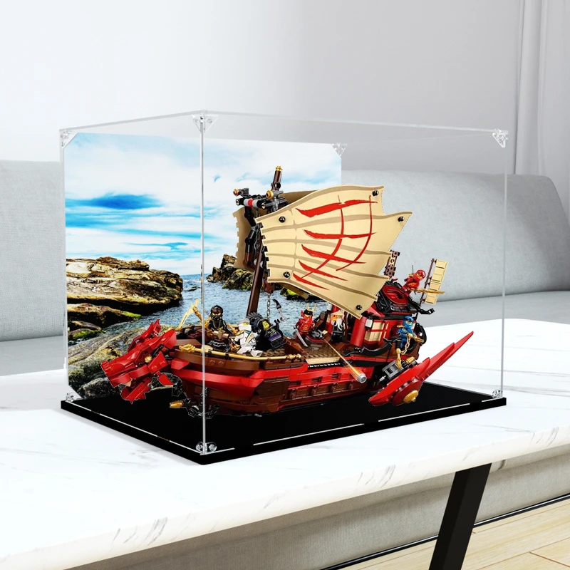 旻悦亚克力防尘盒适用乐高71705 命运赏赐号积木模型收纳罩展示盒