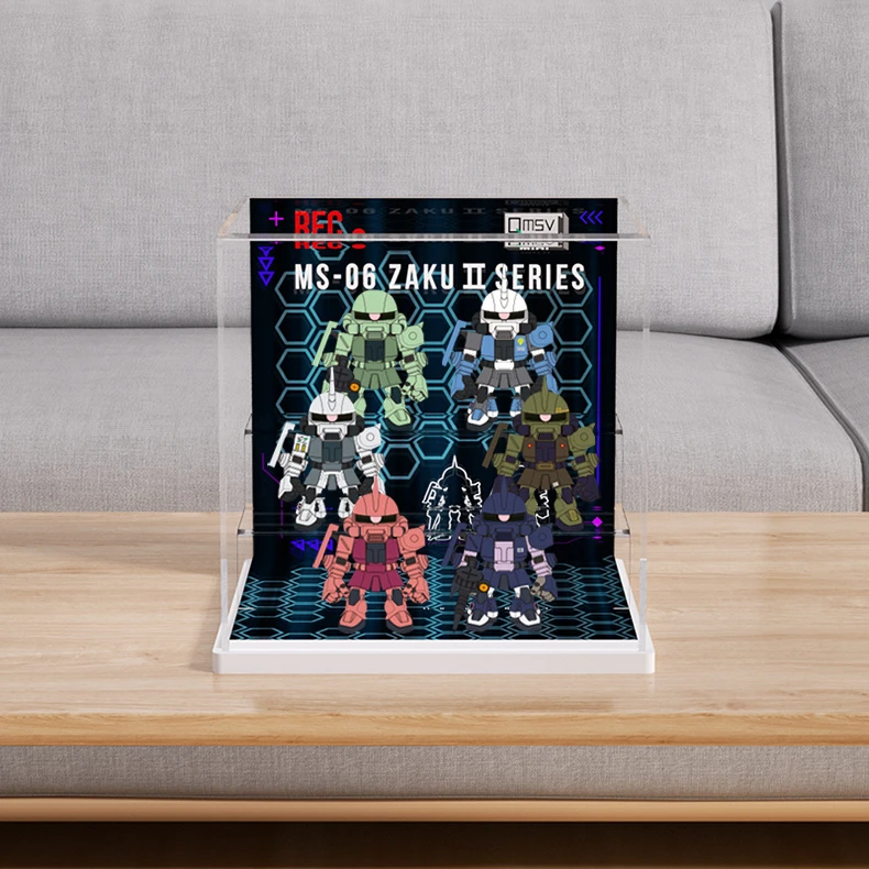 旻悦POPMAR泡泡玛QMSV mini扎古系列盲盒高达亚克力展示盒P328