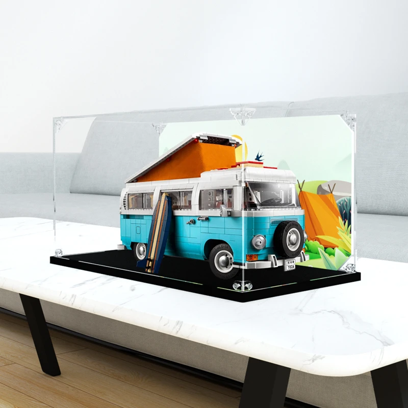旻悦亚克力防尘盒适用乐高10279大众露营车T2野营车模型展示盒罩