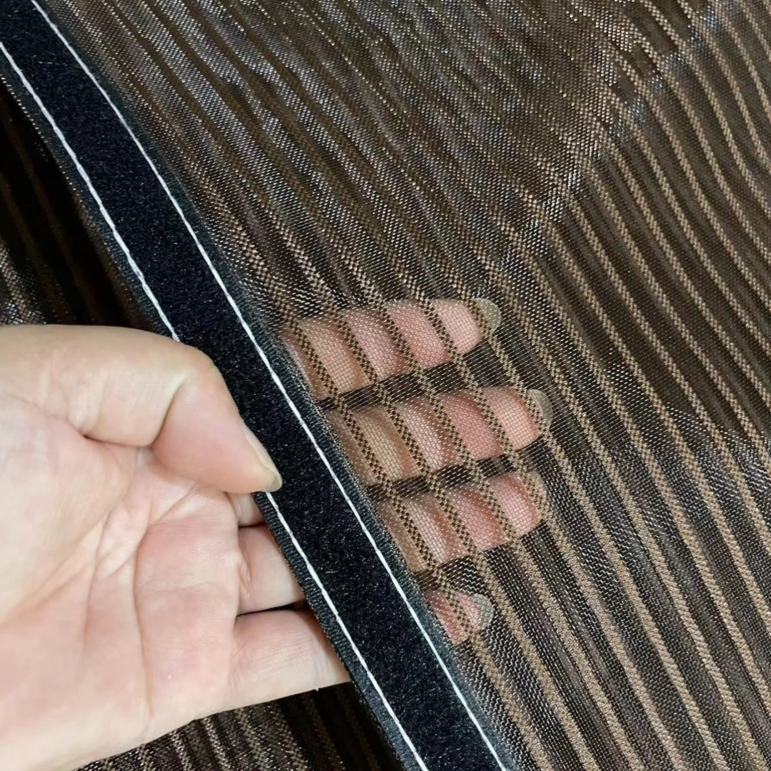 金刚网磁吸魔术贴免打孔安装的门帘空调隔断帘魔术贴门帘透气家用