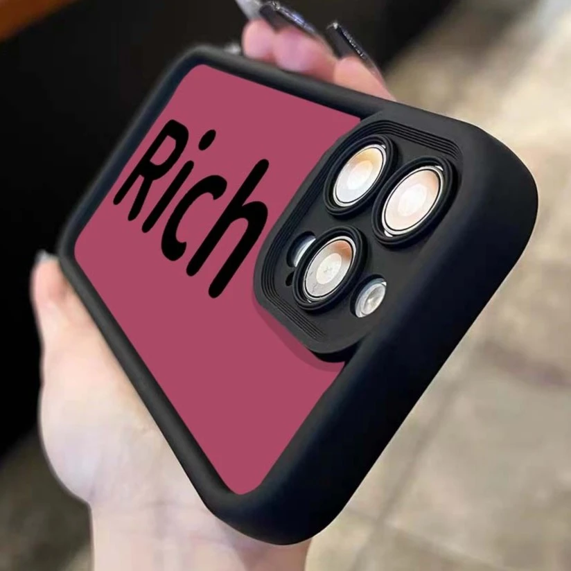 rich苹果15plus手机壳iphone14promax简约13promax高级感15promax