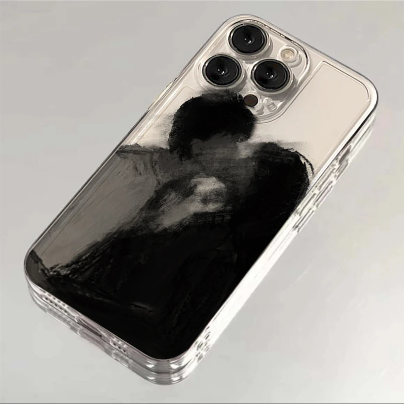 ins艺术阴影适用iPhone15/14promax手机壳苹果13/12/11软xr套xs女