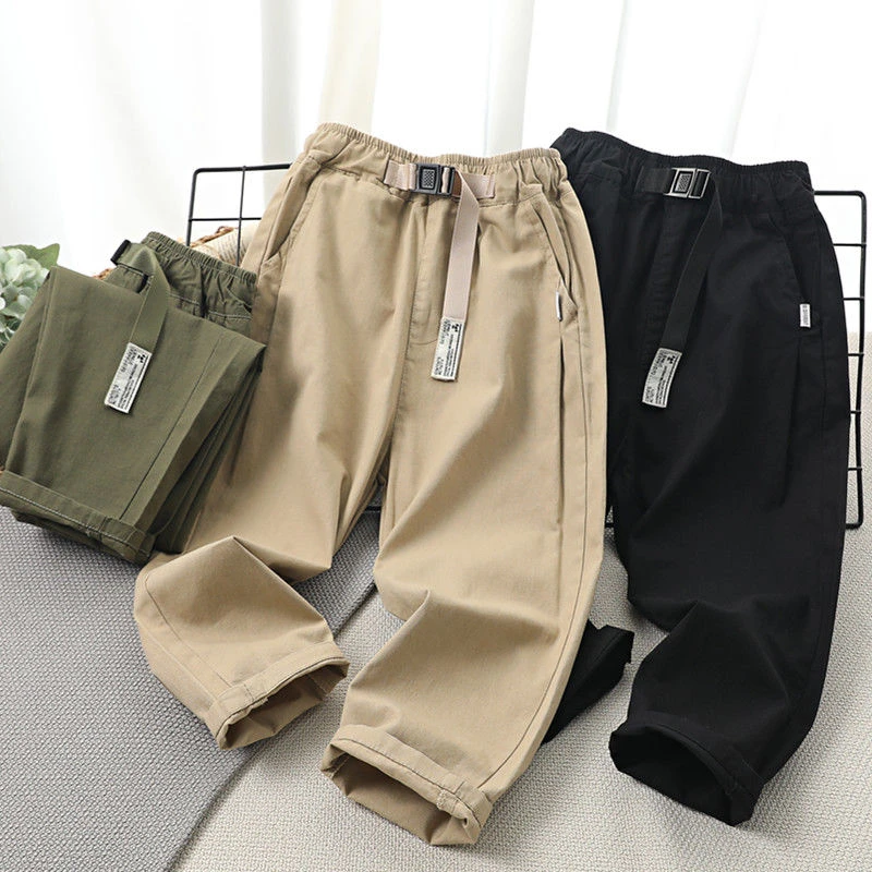 男童工装裤春秋夏季薄款2025新款儿童中大童男孩宽松休闲裤子长裤