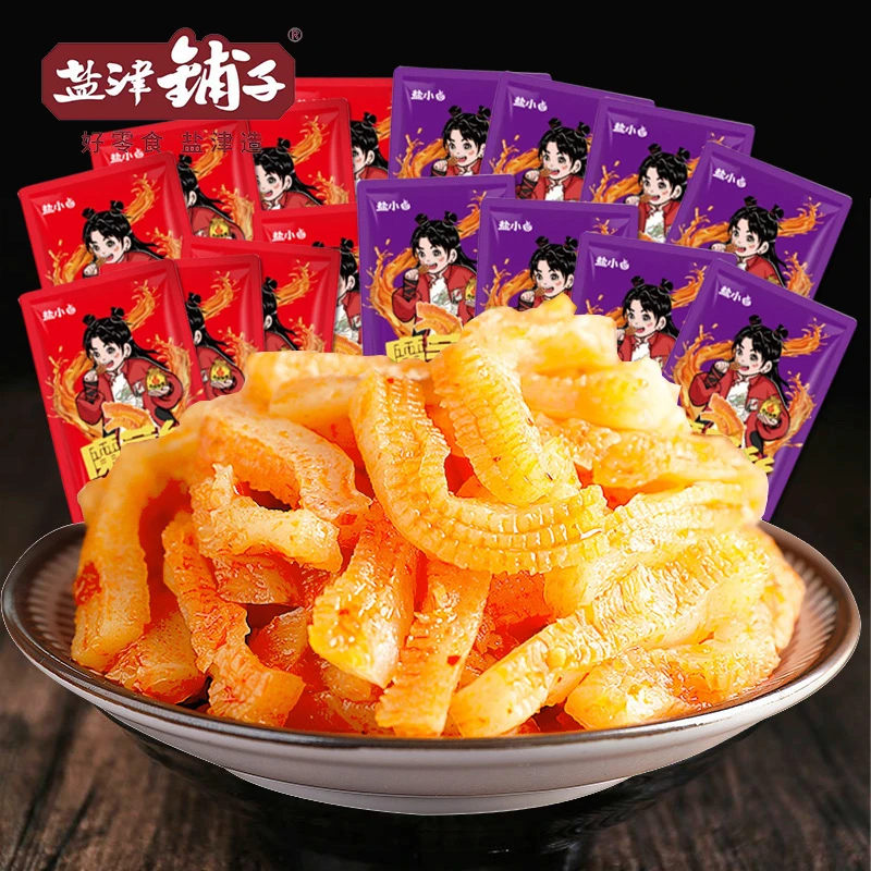盐津铺子魔芋爽素毛肚解馋零食小吃休闲食品魔芋丝