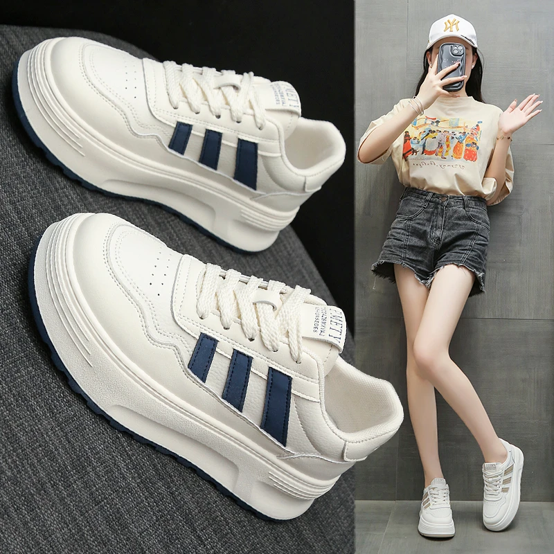 厚底松糕小白鞋女款2024新款爆款百搭秋季运动女鞋时尚休闲鞋板鞋