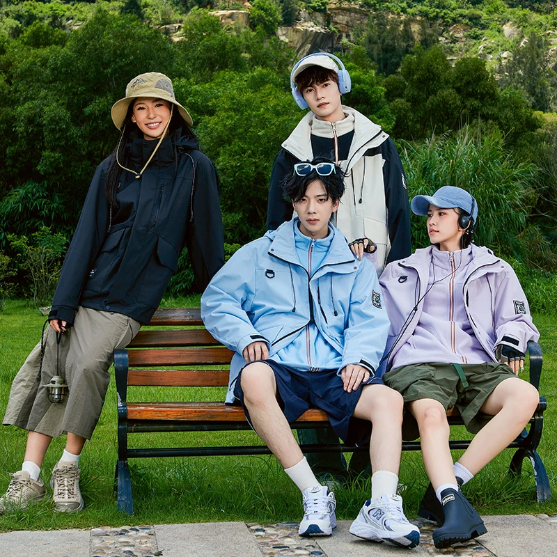 jiaoxiake/蕉下客户外三合一登山服秋冬防风男女同款情侣运动外套