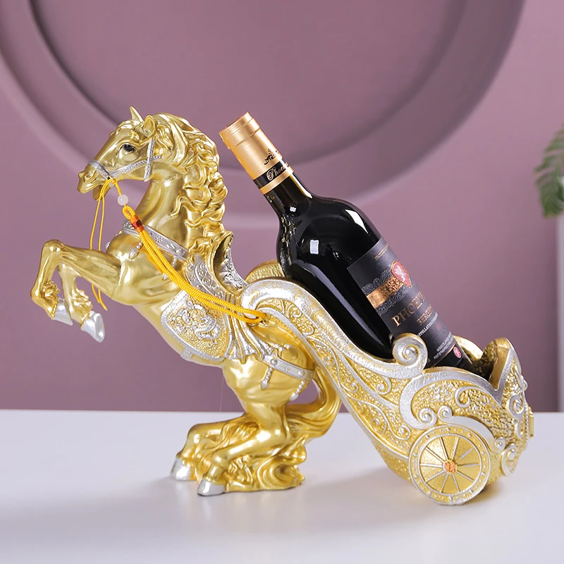 乔迁新居骏马红酒架酒柜装饰品玄关客厅创意家用个性置物自用送礼