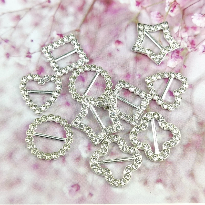 日字扣银色合金手工发饰材料DIY饰品配件金属蝴蝶结配饰批发装饰