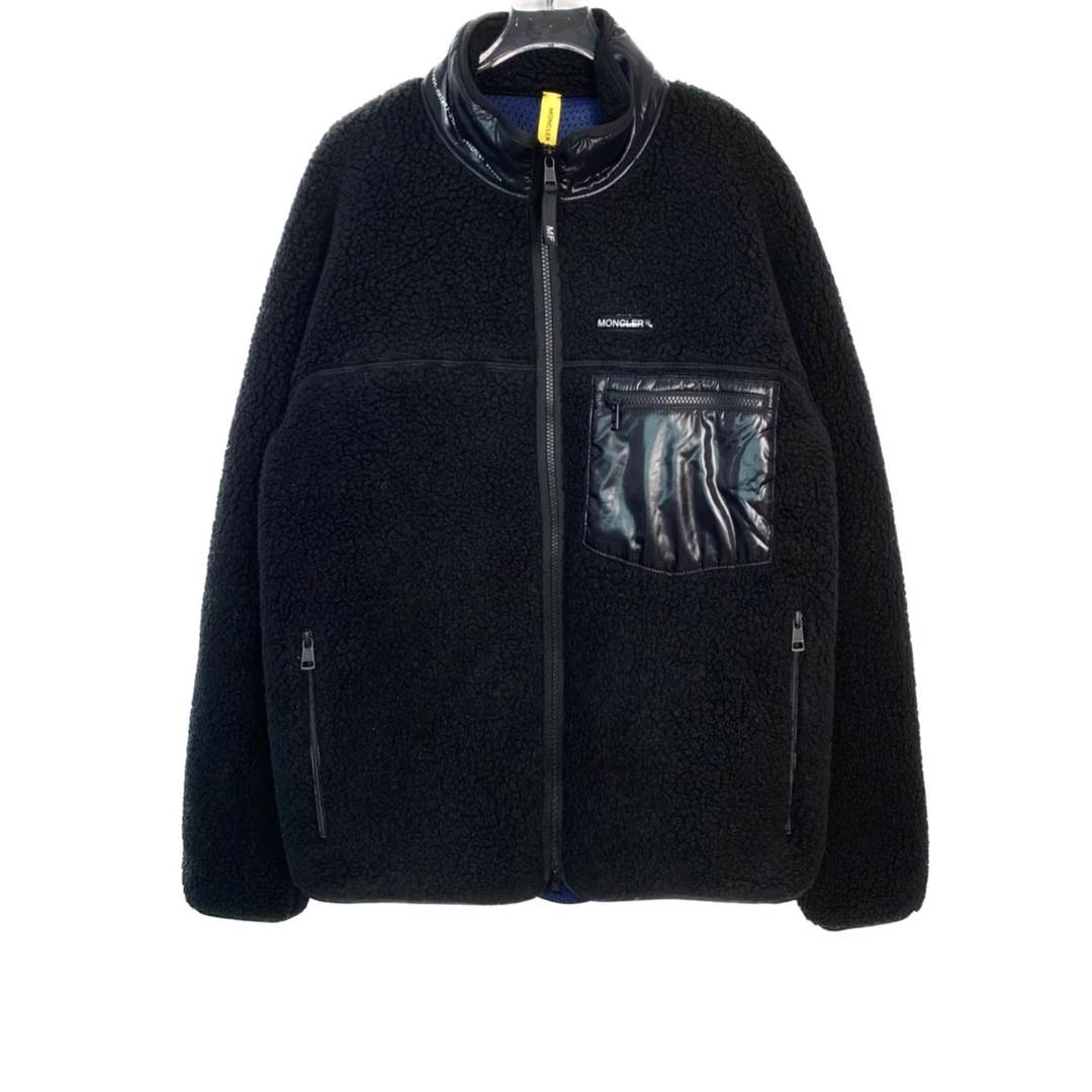 99新  006830  Moncler 蒙口 拼皮羊羔绒夹克外套 3码