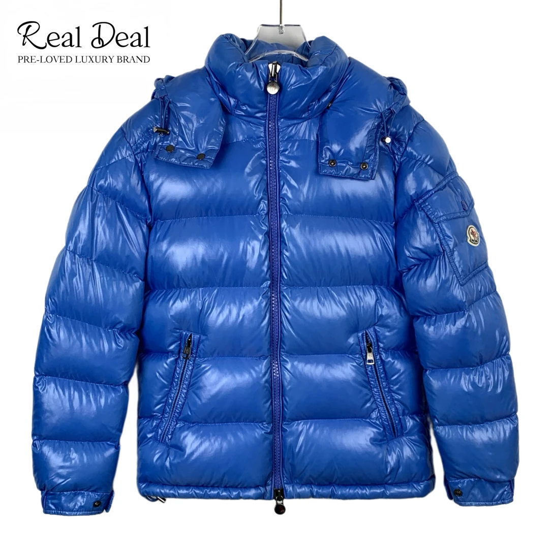 99新 MONCLER 017351 徽标贴饰连帽绗缝羽绒服 XS码