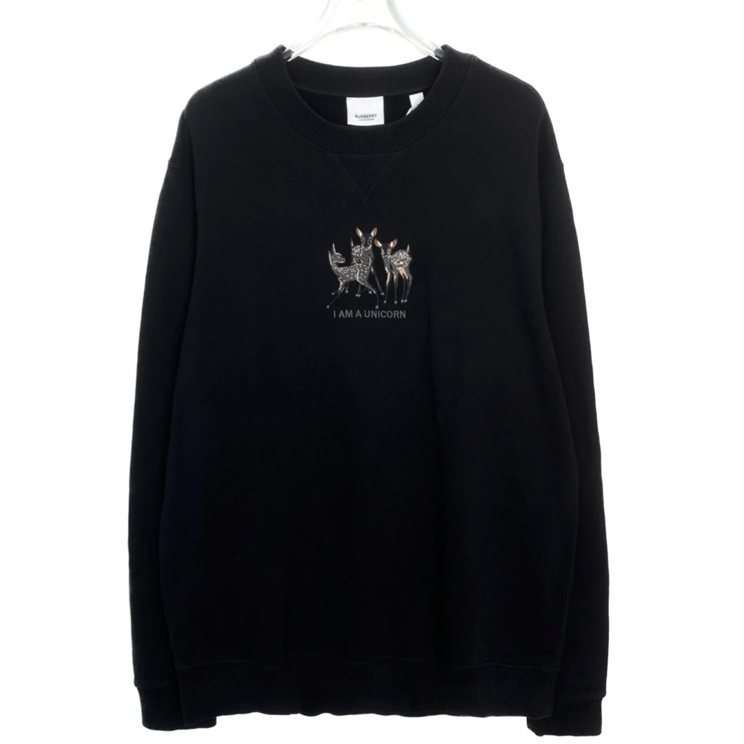 99新  007661 Burberry/博柏利 小鹿印花圆领长袖卫衣 M码