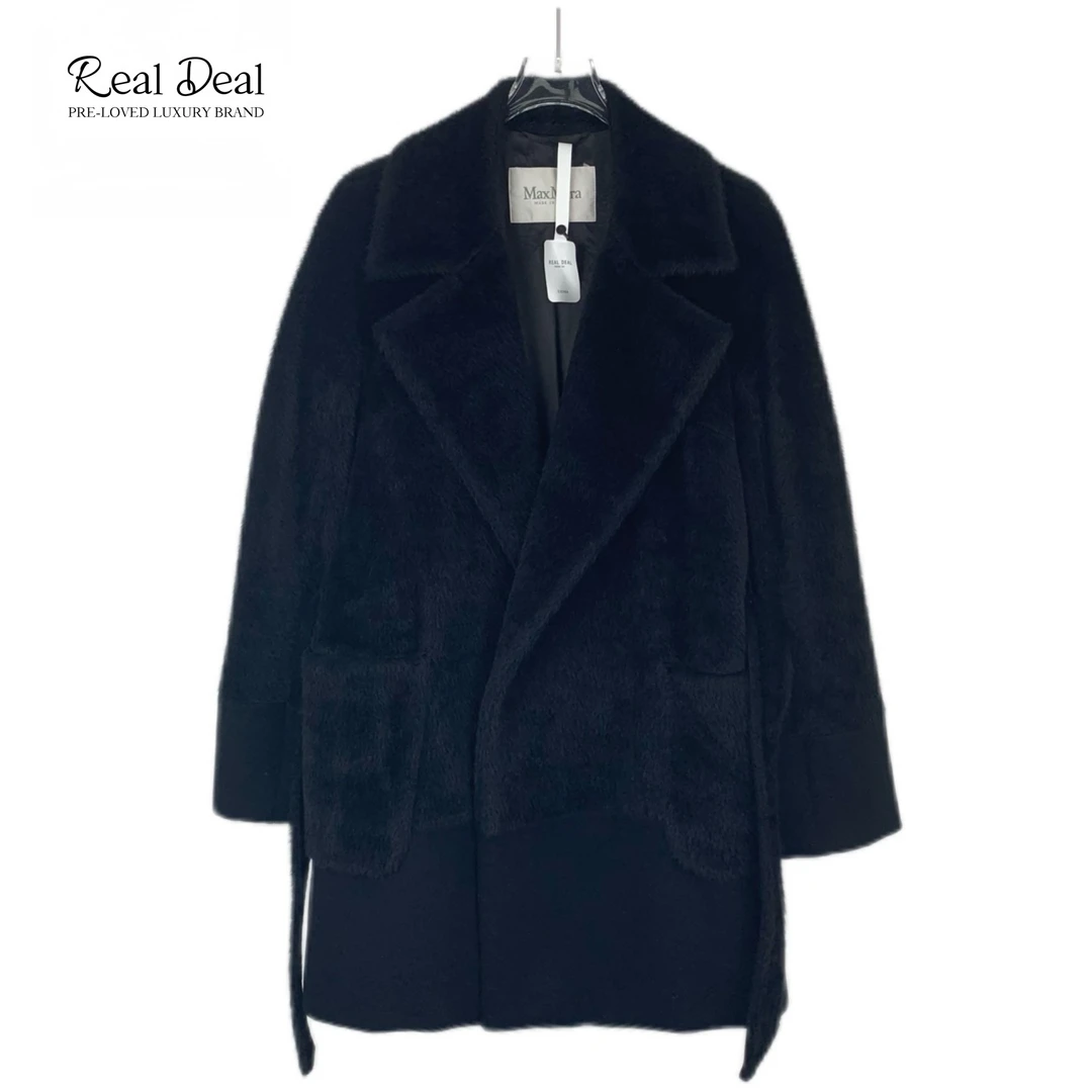 99新 MaxMara 017614 翻领腰带款羊毛大衣 36 XS码