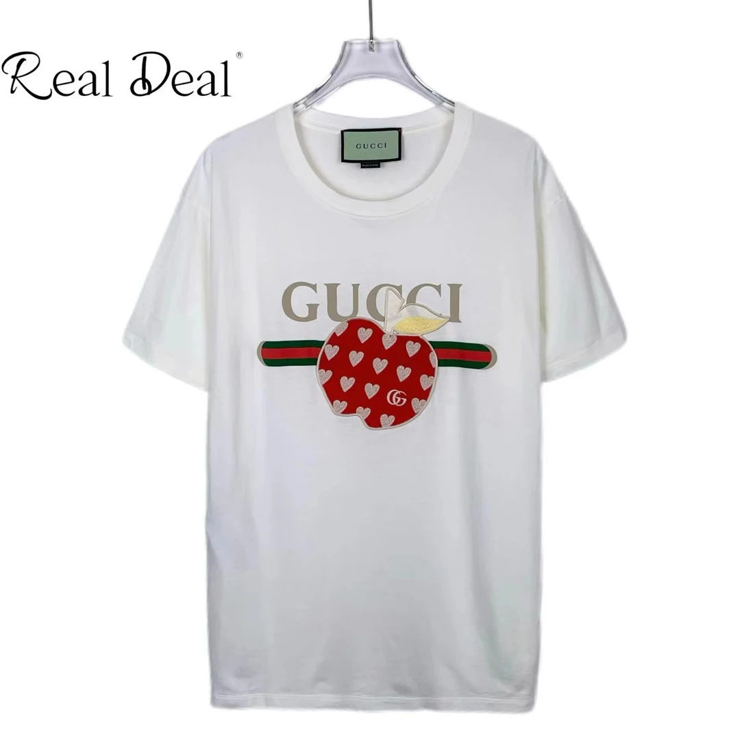 95新 GUCCI/古驰 016447  棉质米白色短袖T恤 XS码