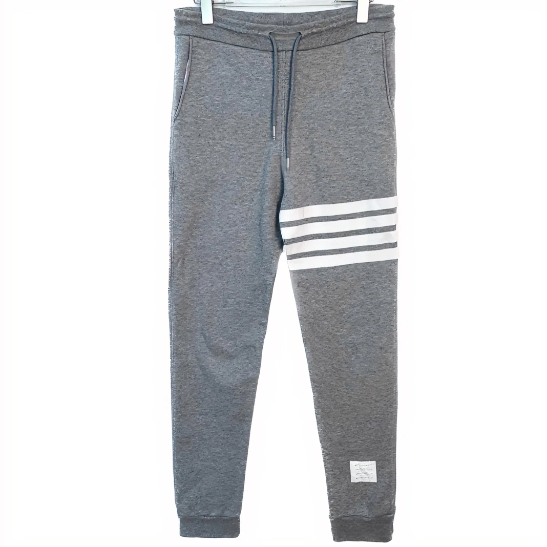 99新  007545 Thom Browne/tb 经典灰色四杠休闲裤卫裤 1码