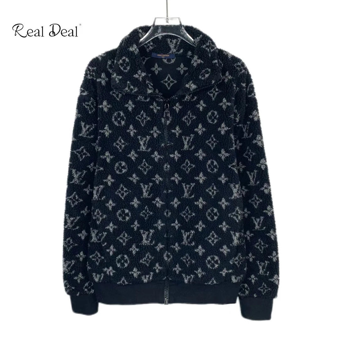 99新 LouisVuitton/路易威登 016019 老花满印黑色夹克外套 XS码