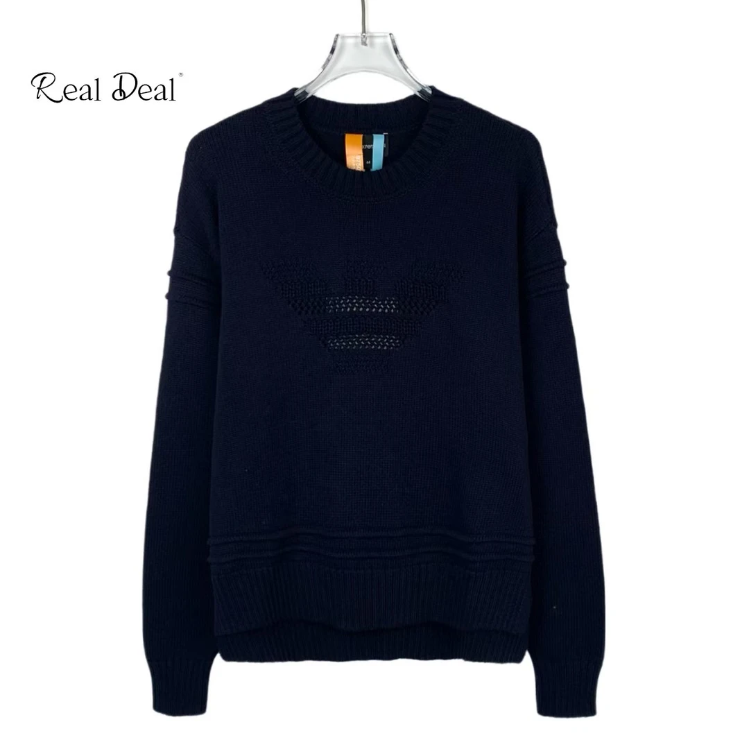 全新未使用 AX ARMANI EXCHANGE/阿玛尼 015492 黑色毛衣 44码