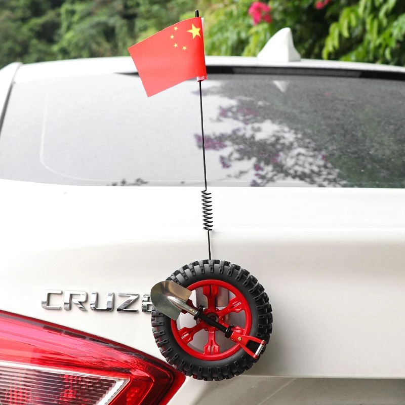汽车装饰小备胎后备箱迷你小轮胎越野天线个性车外创意搞笑装饰