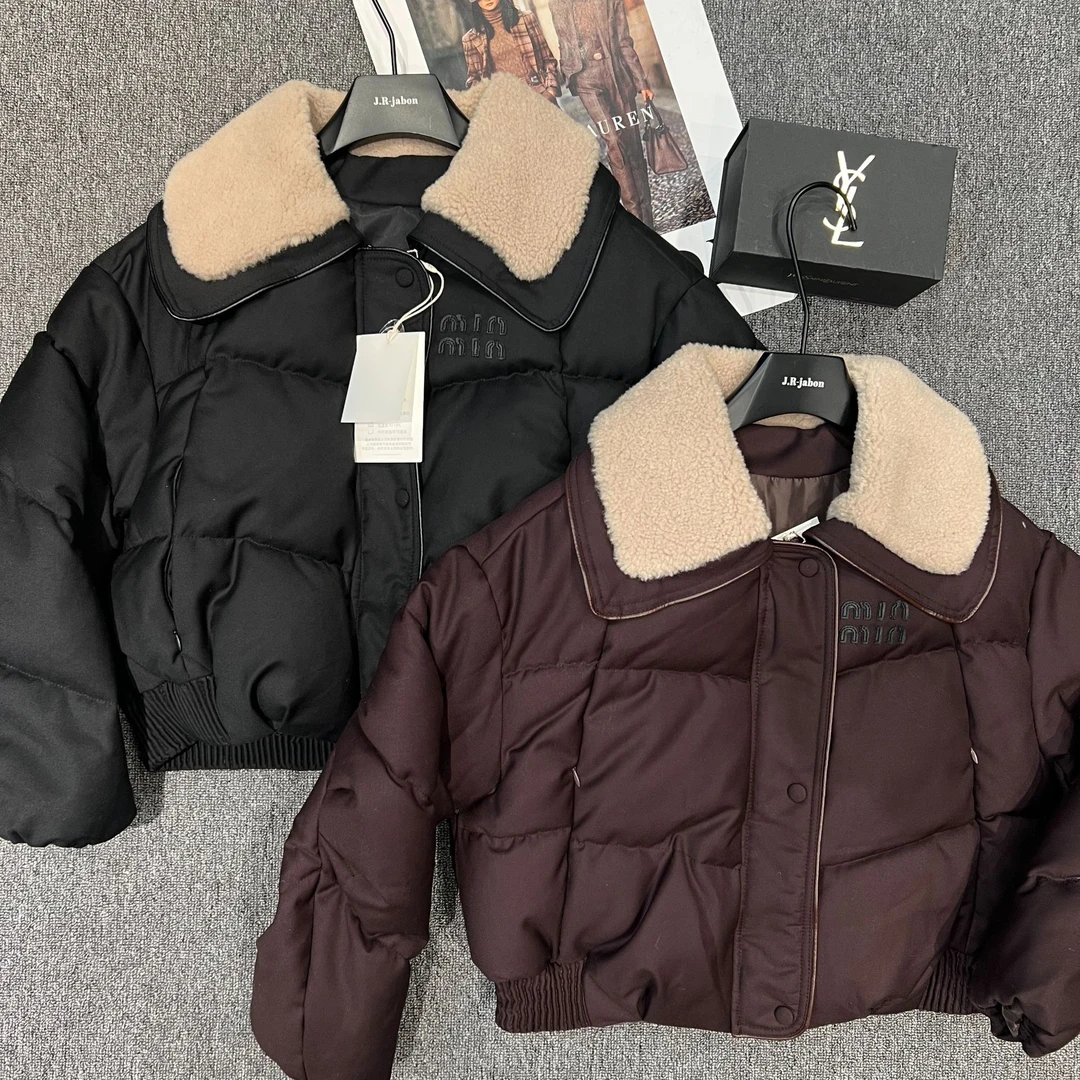 【十三行女装】高端冬季新款时尚高级感拼接翻外套79640