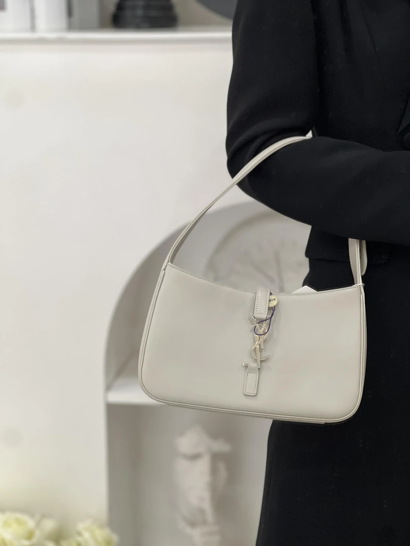 99新 YSL/圣罗兰 ysl hobo小号白银腋下包/优品