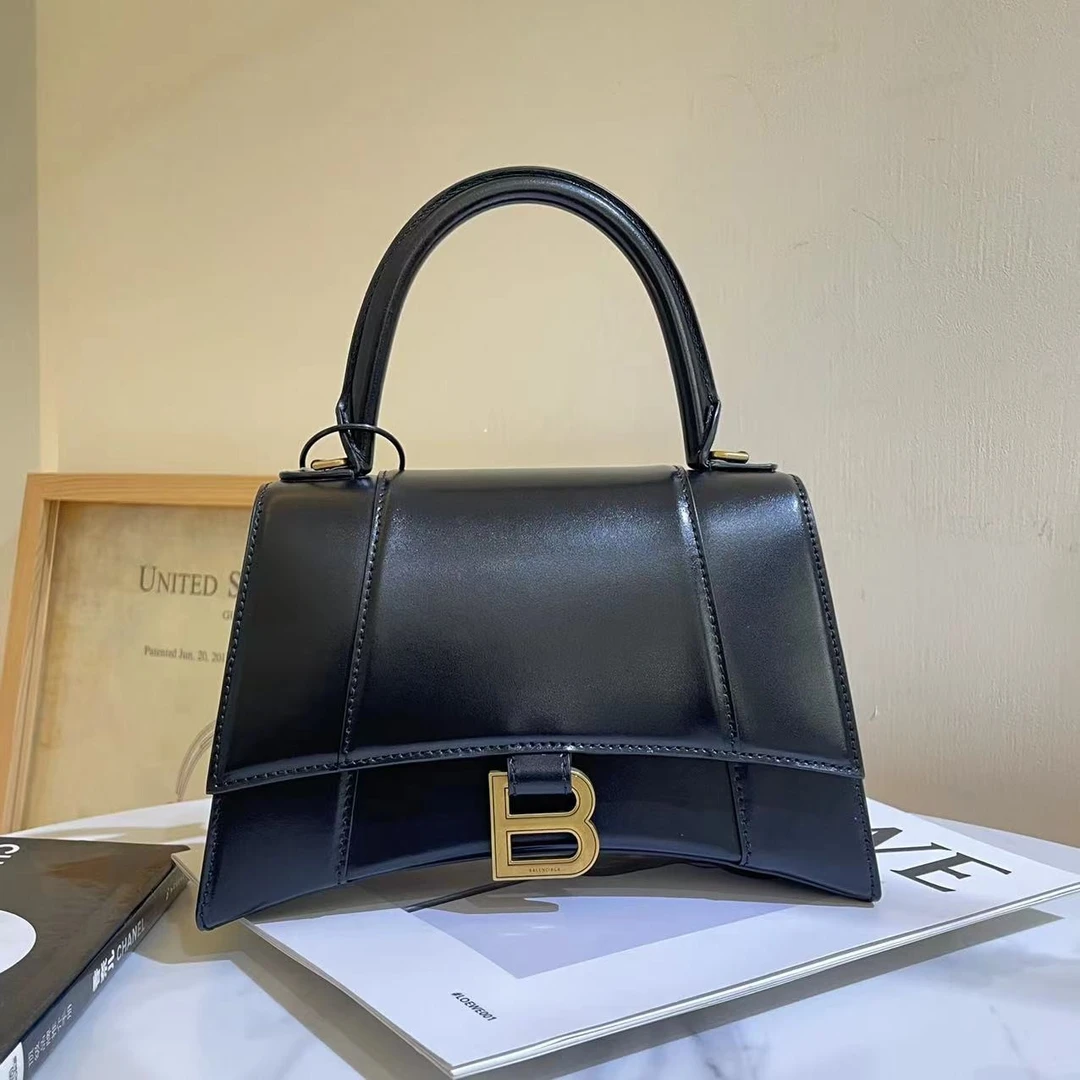 99新 Balenciaga/巴黎世家 沙漏S黑金光面包/优品