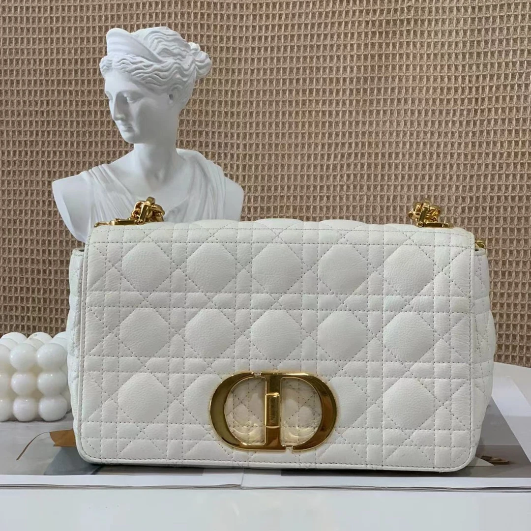 99新 Dior/迪奥 dior迪奥caro中号白金单肩斜挎包/公价32000/优品