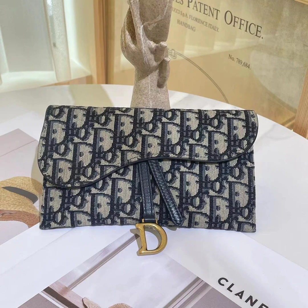 99新 DIOR/迪奥 dior二合一蓝色老花斜挎包/无公价/优品