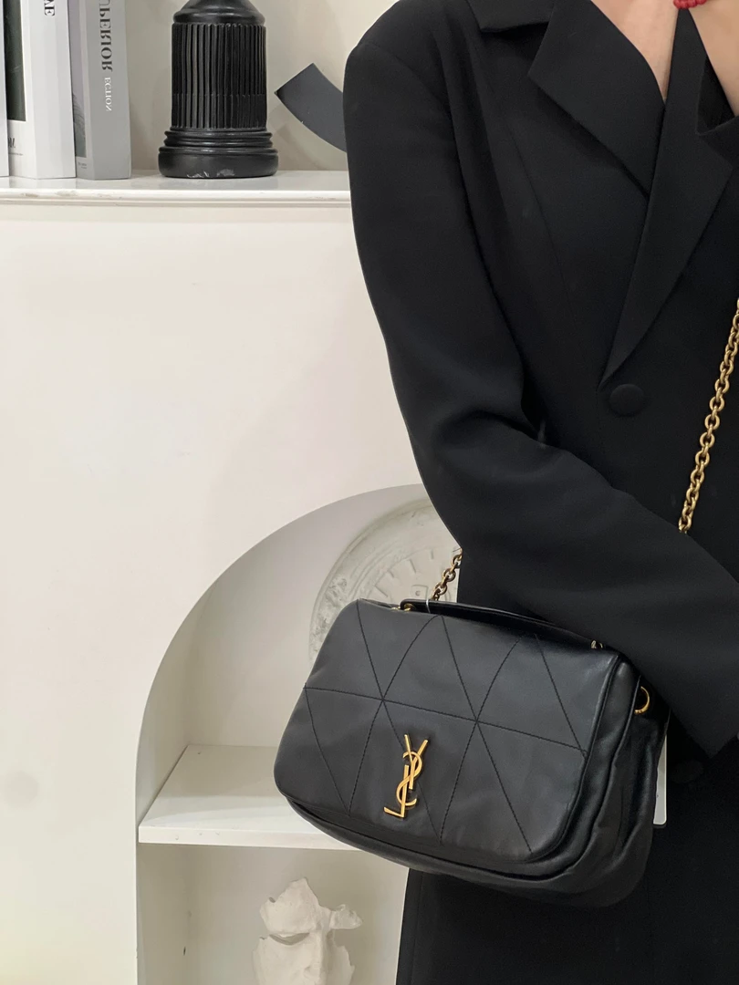 99新 YSL/圣罗兰 ysl jamie黑金小号链条包/优品