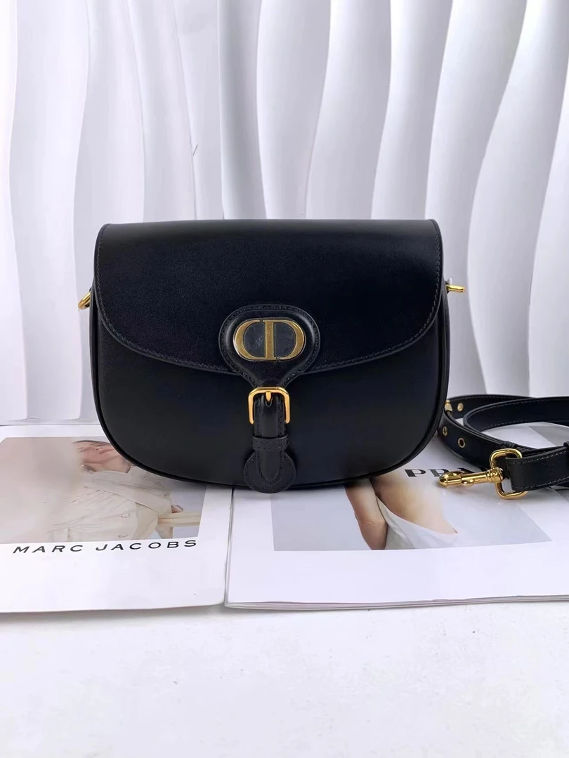 99新 DIOR/迪奥 dior迪奥bobby中号全皮黑色单肩包/优品