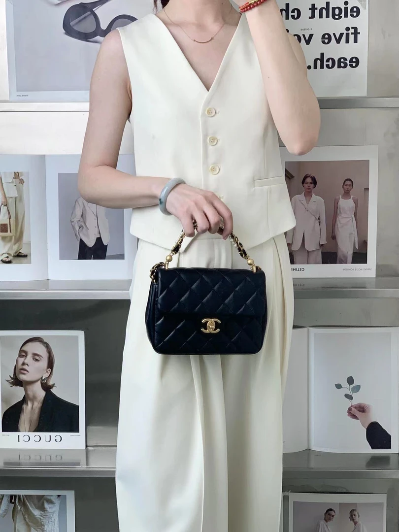 99新 Chanel/香奈儿 香奈儿24p珍珠方胖子/优品