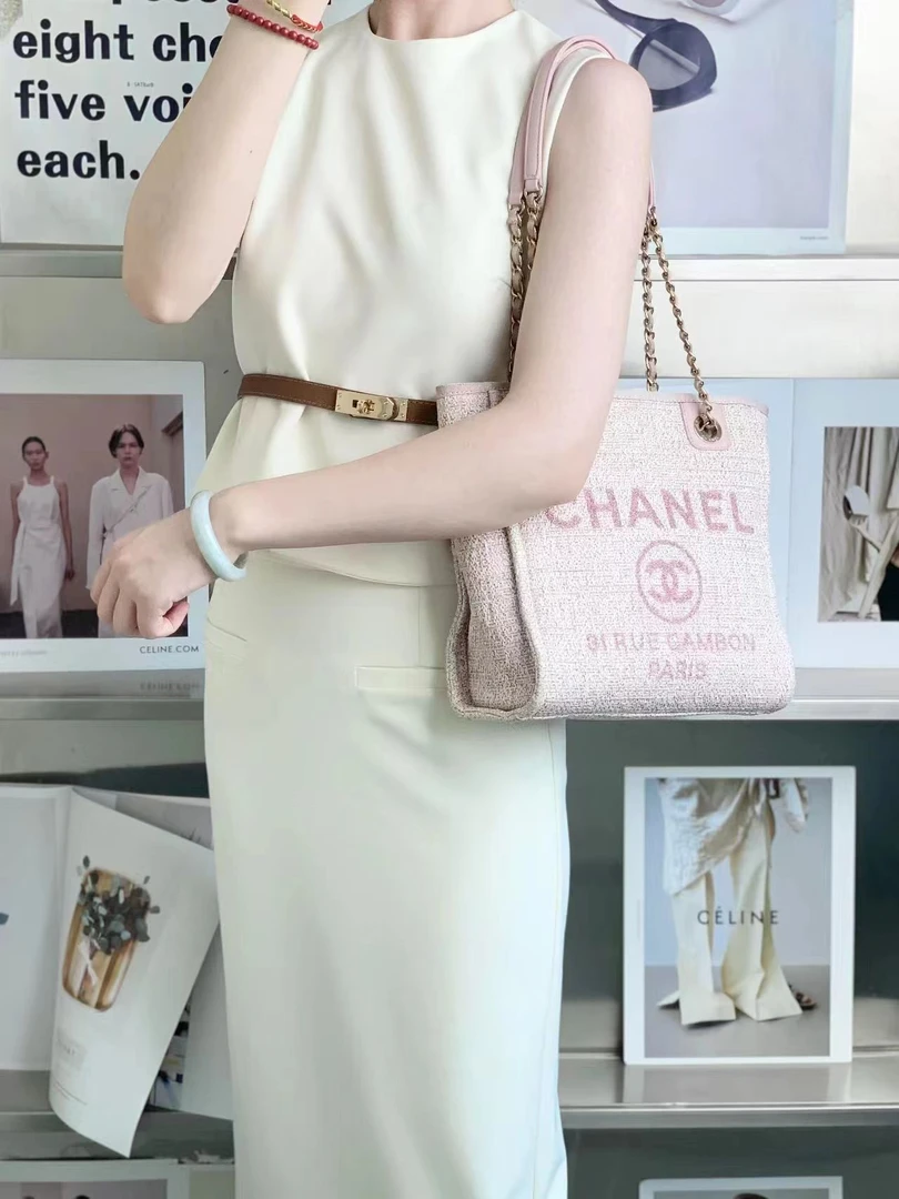 99新 Chanel/香奈儿 香奈儿沙滩包粉色/优品