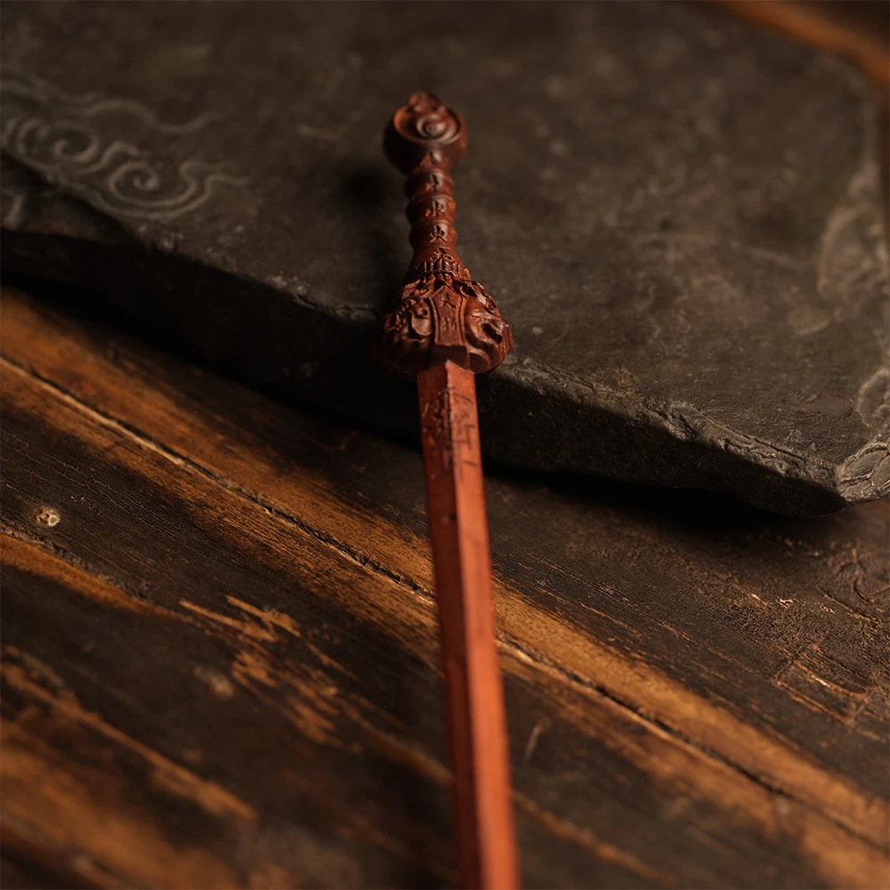 古风木发簪复古百搭民族风发簪子日常简约古典中国风七星剑簪