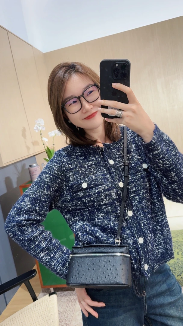 072 & RICE【高圆圆】秋季U领小香风长袖外套 31YK001