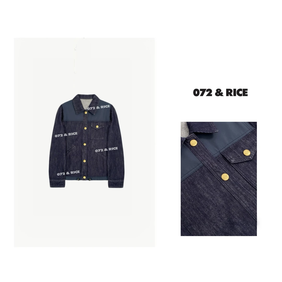 072 & RICE【南歌】莱赛尔+棉 秋季休闲复古长袖牛仔外套 CB054