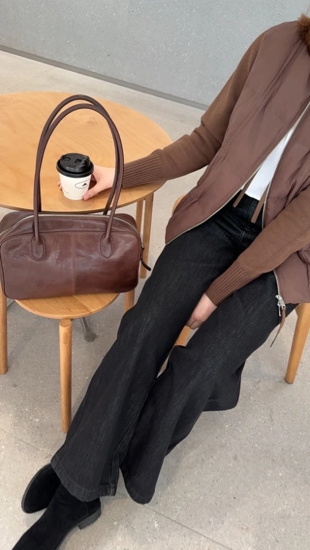 072 & RICE【黑金裤】秋冬休闲薄绒阔腿牛仔长裤 FK1116