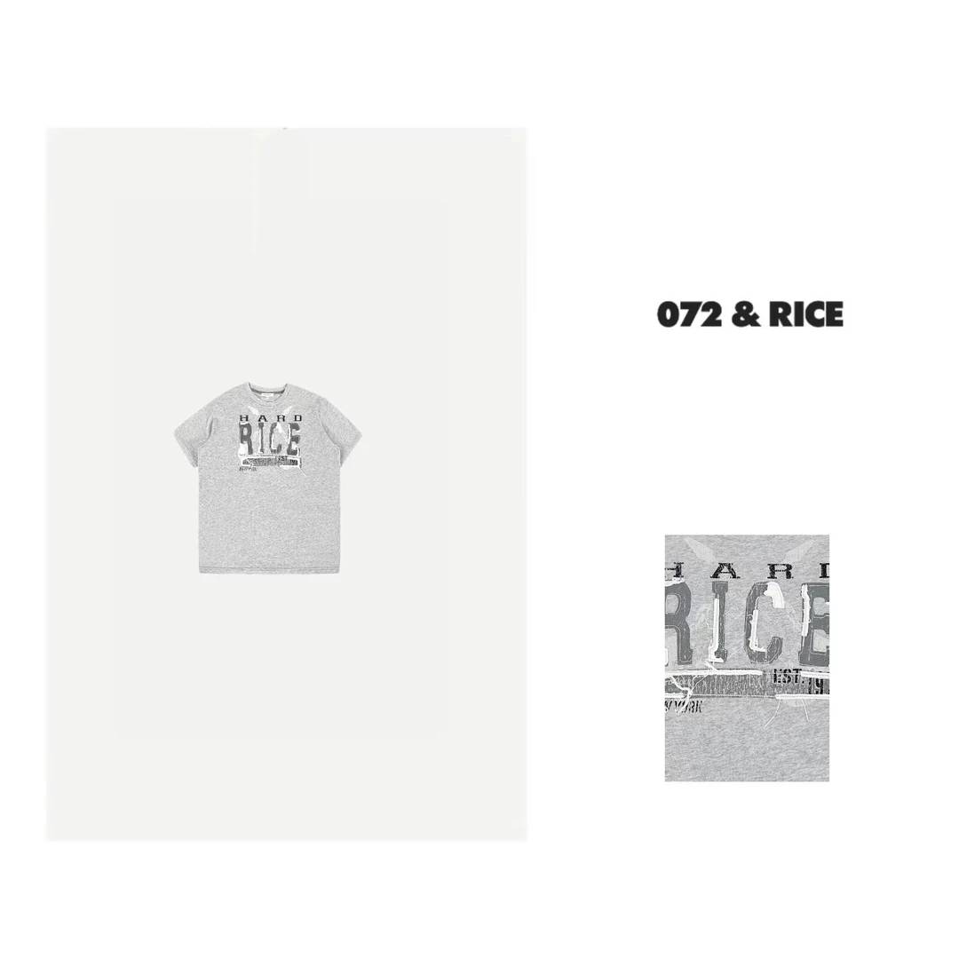 072 & RICE【大米TEE】夏季休闲圆领短袖T恤 NB220 FF