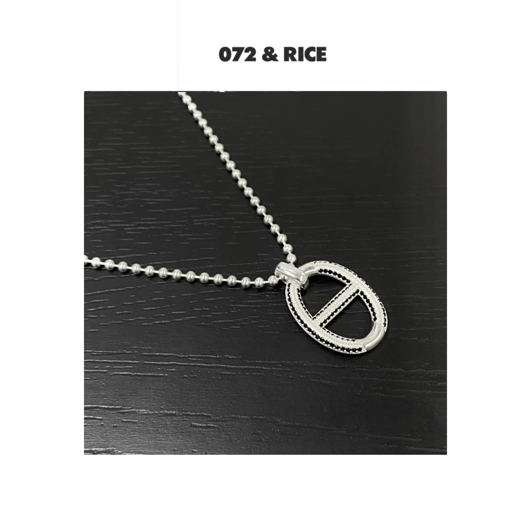 链子925银 072 & RICE【猪鼻子项链】简约百搭气质 FSTID143Y*