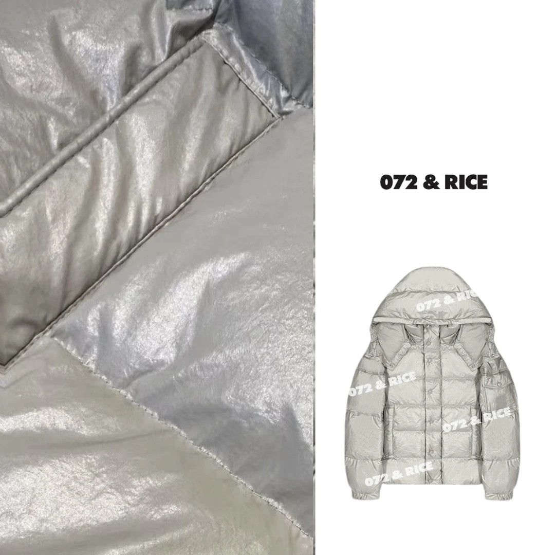 072 & RICE【玛雅】秋冬休闲连帽拉链长袖白鹅绒外套 HR046