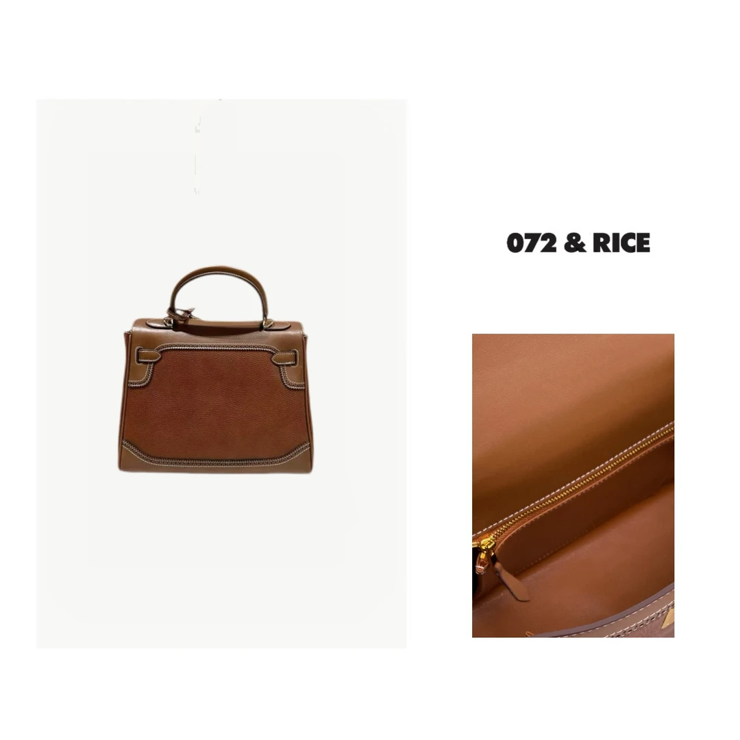 072 & RICE【福宝凯莉】时尚百搭真皮单肩斜挎包 BL901022