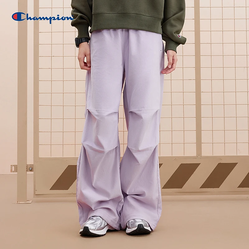 Champion冠军灯芯绒伞兵裤抽绳阔腿直筒裤复古潮牌时尚运动休闲裤