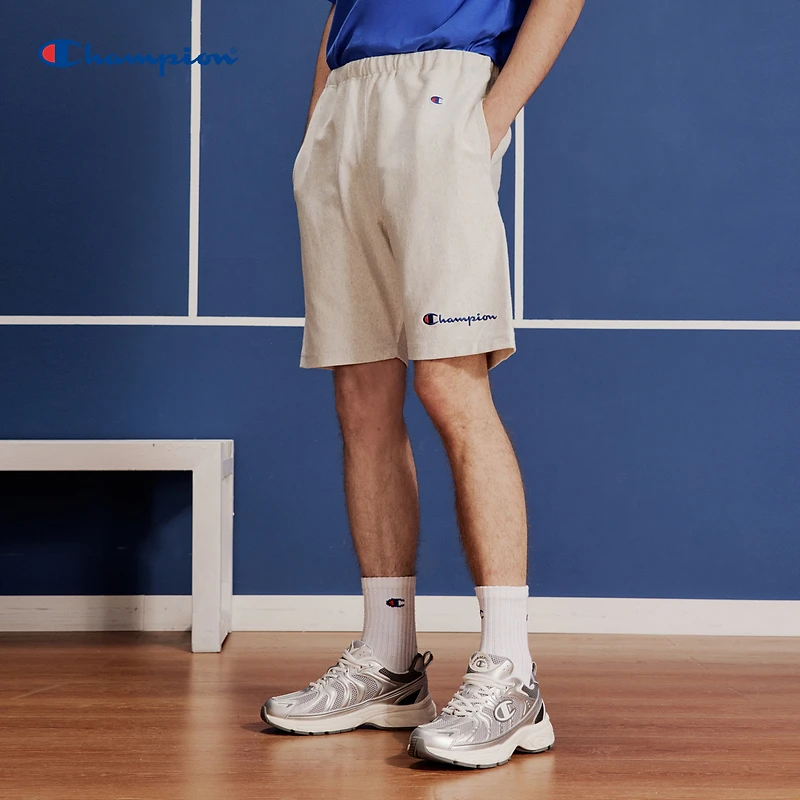 champion冠军刺绣草写logo休闲短裤运动针织舒适时尚百搭宽松潮流