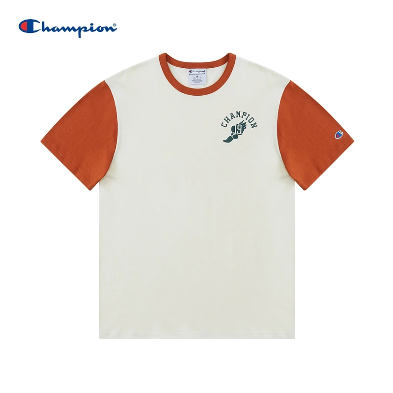 Champion夏季胶印字母LOGO百搭卡通短袖T恤UM-XSS30