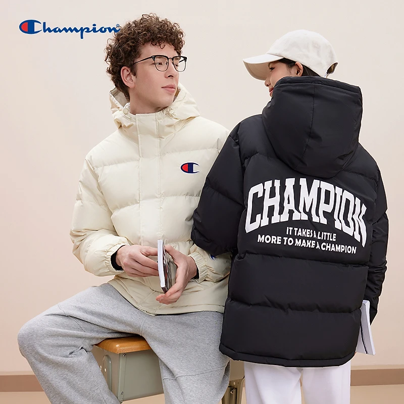 Champion连帽羽绒服小Clogo运动时尚休闲保暖百搭潮流宽松舒适