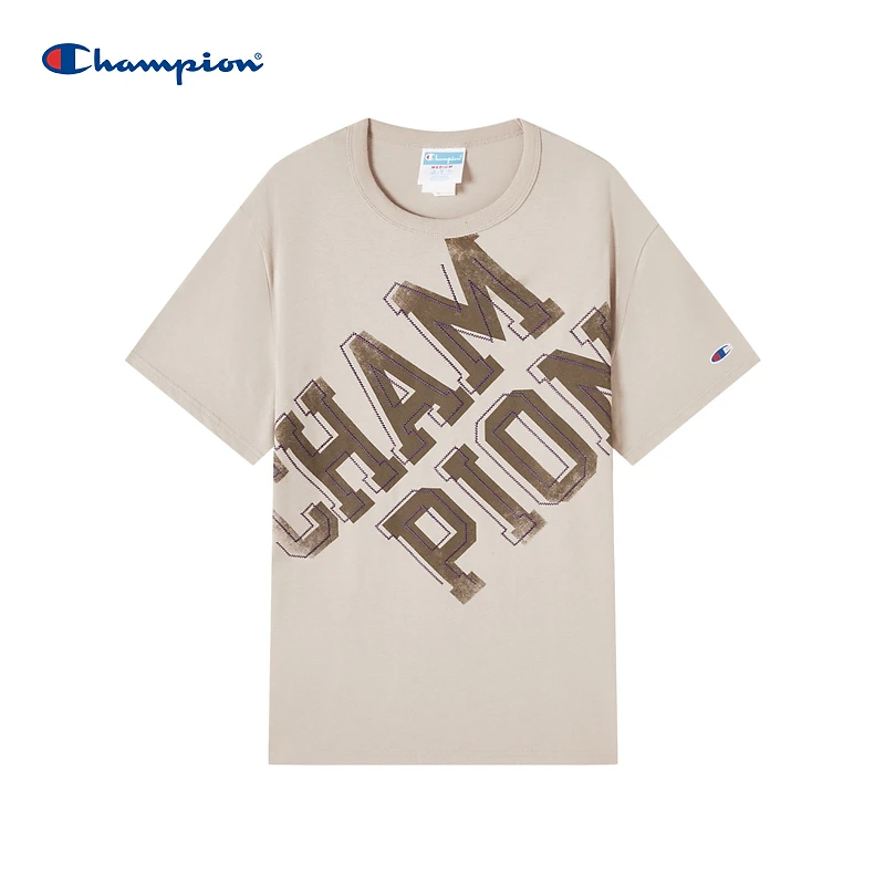 【特价专场】冠军运动舒适时尚休闲夏季字母印花圆领短袖T恤上衣