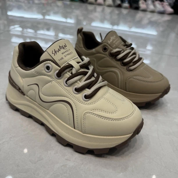 时尚休闲鞋系带舒适老爹鞋休闲鞋阿甘鞋