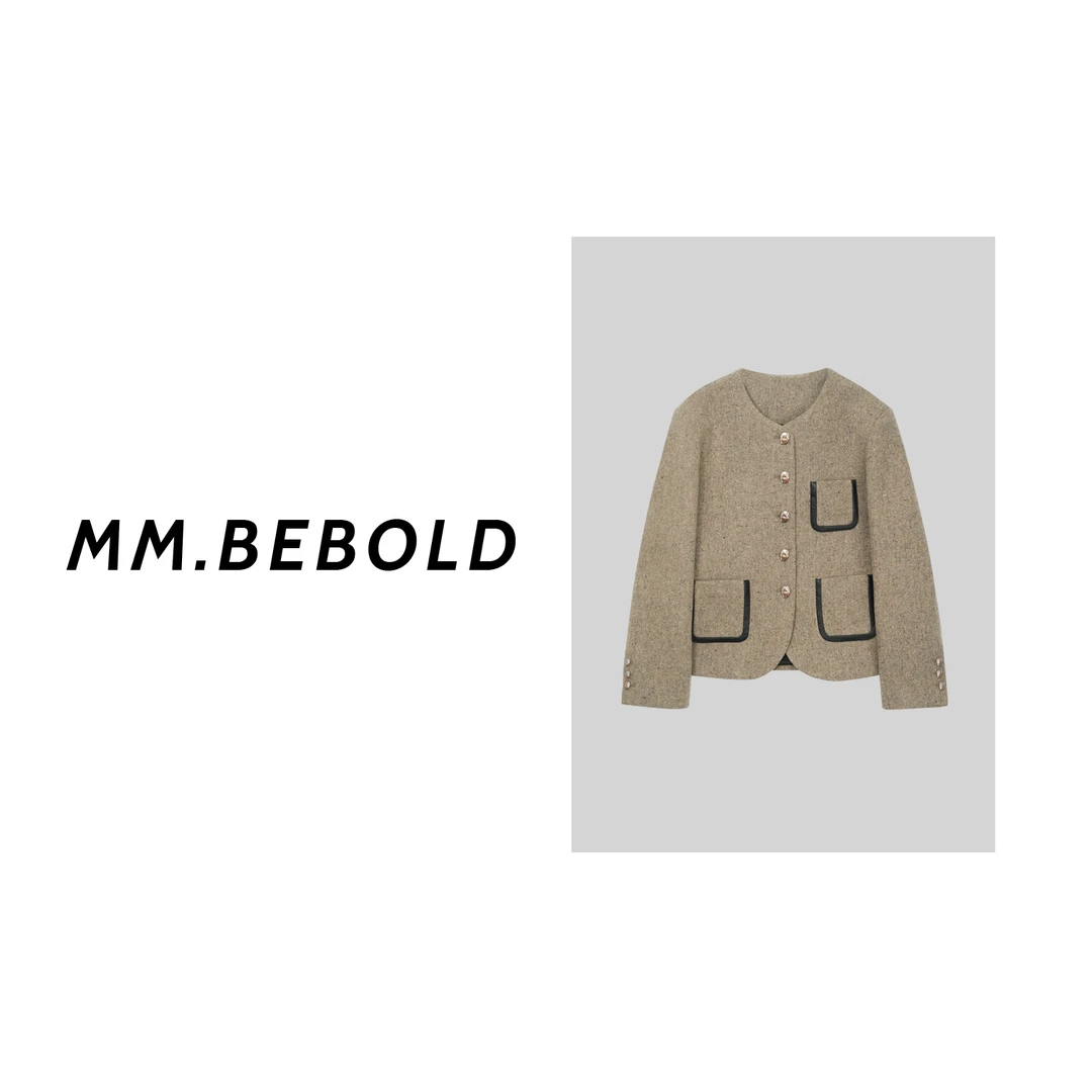 【妙姐精选】深圳高端欧货不规则口袋短款外套MQJ1173