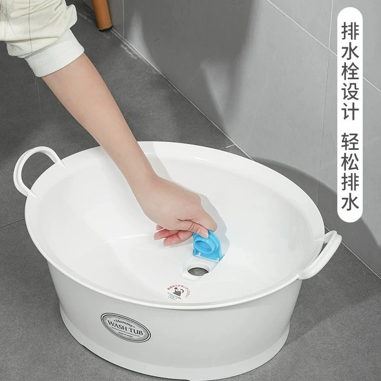 日本进口家用塑料盆子洗衣盆大号脸盆洗手盆泡脚盆厨房洗碗洗菜盆