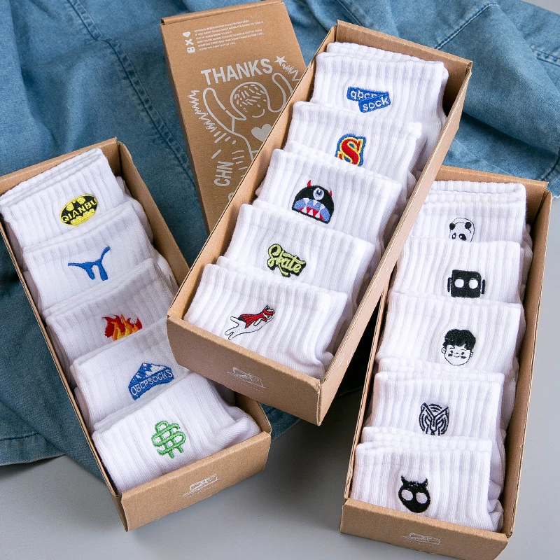 袜子纯棉100%全棉防臭男士短袜吸汗四季款薄运动礼盒装ins潮低帮