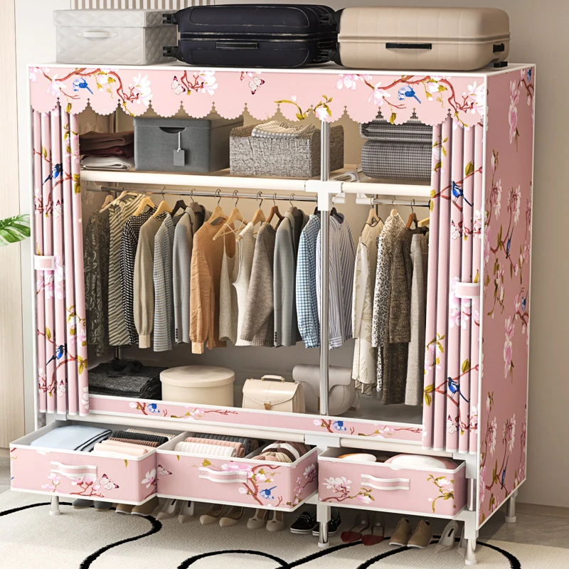 布衣柜网红爆款家用卧室儿童小衣柜出租屋房专用婴儿简易衣服柜子