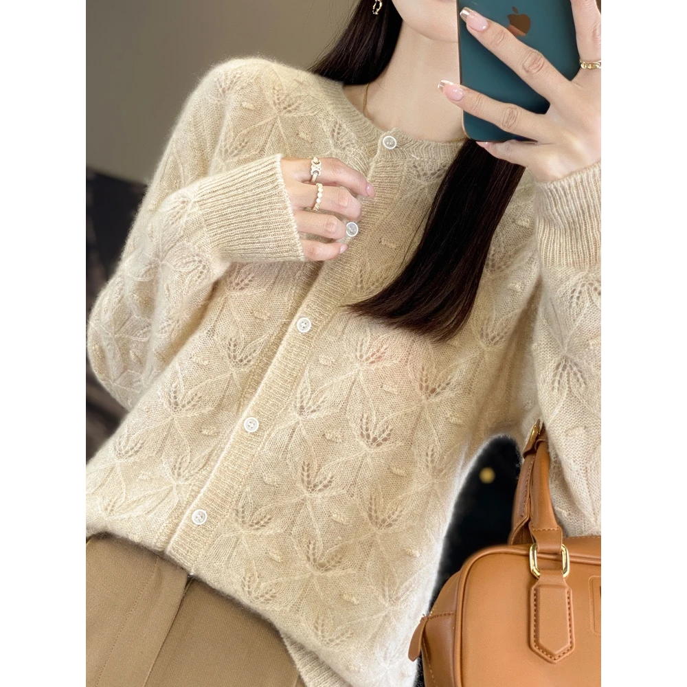 ZHANGLIXI羊绒衫开衫经典时尚百搭秋冬休闲保暖设计师款QHBMJ-601