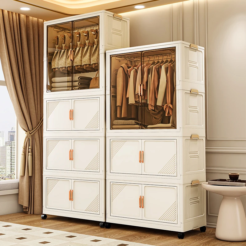 儿童成人衣柜实色可折叠收纳柜家用储物柜衣服玩具免安装置物柜